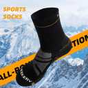 Everyday Men's and Women's High Performance Classic Hiking Elastic Socks (Large, Black)