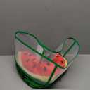 Upgraded Inflatable Dog Cone Collar with Transparent Anti-Licking Shield, Adjustable Elizabethan Collar for Medium Large Dogs, 2-in-1 Design with Detachable Shield and Soft Padding (L, Watermelon)