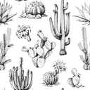 Livelynine 17.5x276 Cactus Wallpaper Peel and Stick Black and White Western Wallpaper for Bedroom Kitchen Walls Succulents Plant Renter Friendly Black and White Contact Paper for Walls Waterproof