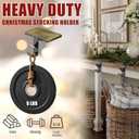 2 in 1 Fireplace Garland and Stocking Hangers for Mantel Heavy Duty Christmas Stocking Holders for Mantle Metal Garland Hooks Xmas Holiday Decoration(Dark Bronze,3 Pack)