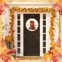 3 Pcs Fall Football Decorations Door Sign Football and Fall Y'all Welcome Wooden Hanging Sign Autumn Wood Wreath with Rope for Front Door Outdoor Autumn Harvest Thanksgiving Party Decor