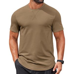 COOFANDY Mens T Shirts Casual Short Sleeve Cotton Tee Shirts Hipster Hip Hop Longline T-Shirt Basic Summer Tops (Green, XL)
