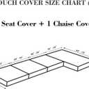 Sofa Covers Couch Covers for Sofa Pet Friendly Couch Cushion Covers Universal Sofa Covers Washable Stretch Slipcovers for Sectional Sofa (Texture Brown, 3 Seats + Chaise Cover)