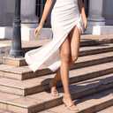 wetkiss Nude Heels for Women Kitten Heels Woman Sandals Low Heeled Sandal Cute Strappy Square Toe, Nude, Size 9.5