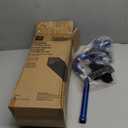 Medline Offset Folding Cane, 4-Point Base With Cushioned Gel Handle, Supports Up To 350 lbs, Blue