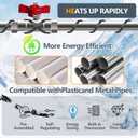 Heating Cable for Metal and Plastic Home Pipes, Energy-efficient, Self-Regulating Pipe Heat Tape for Water Pipes, Pipe Freeze Protection, Keeps Water Flowing at -40, ETL Listed,120V (100FT)