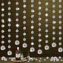 Sumind 8 Pack Disco Party Decorations Mini Disco Ball Garlands Silver Mirror Ball Hanging Banner Silver Streamer Curtains for Birthday Wedding Christmas Party Backdrop Supplies(1 Inch, 2 Inch)
