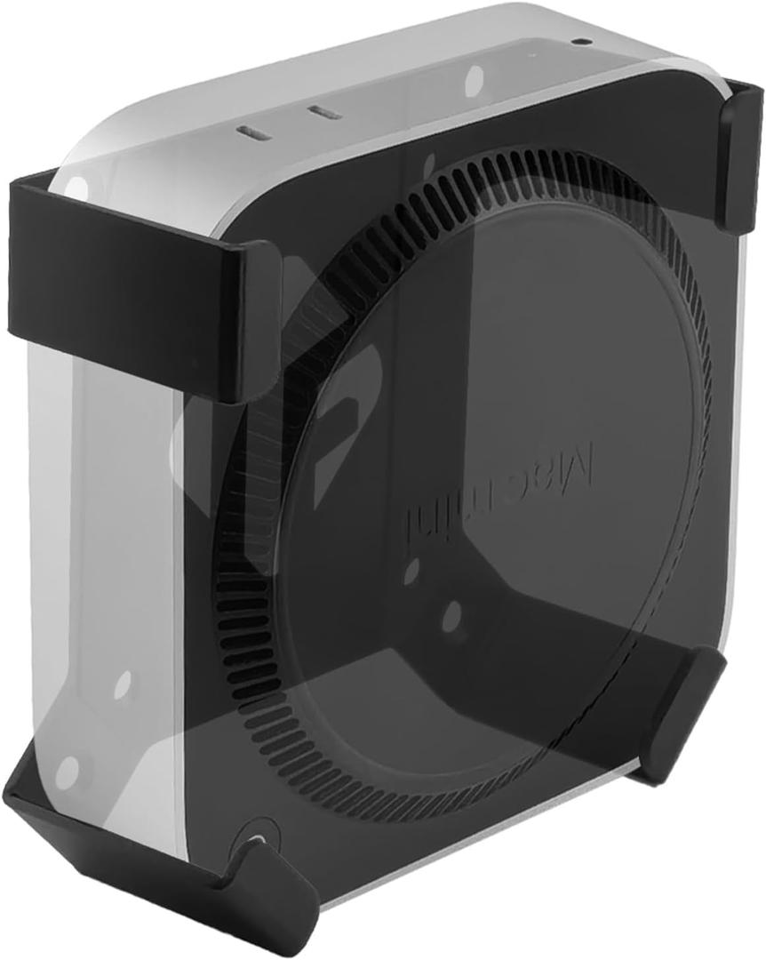 IFCASE Mount for Mac mini M4/M4 Pro 2024, Under Desk, Wall, Monitor Back VESA Mount Bracket with Heat Dissipation & Anti-Scratch Design (Black)