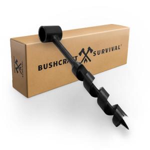 1 Inch Scotch Eye Auger | Manual Hand Wood Auger Drill Bit for Camping & Shelter Building | Heavy Duty Steel Bushcrafting Tools & Backcountry Gear