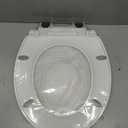 Round Slow Close Toilet Seat with Toddler Seat Built In, Potty Training Seat, Easy to Install and Remove, Never Loosen, White