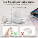 SCOPOW 2Packs E26 Rechargeable Light Bulbs with Remote Control, 5W 350lm Magnetically Battery Operated Light Bulbs 2000mAh, 3 Color Temperature, Timer, Dimmer for Non-Hardwired Lamp