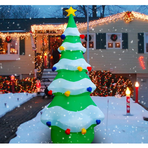 SEASONBLOW 12 FT Giant Inflatable Christmas Tree Xmas Decoration for Blow Up Built-in LED for Yard Indoor Outdoor Lawn Yard Garden Holiday