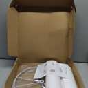 Drum Lamp Shades Set of 2, White Line Lamp Shades for Table Lamps Floor Lamp, 13" Top X 13" Bottom X 10" High Large Fabric Lamp Shades, Easy Assembly Replacement Lampshades