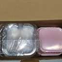 LNYZQUS 5oz Square Cupcake Pan With Lids 40 Pack, Aluminum Foil Muffin Pan Cups, Disposable Ramekins Mini Cake Brownie Baking Pans Jumbo Cupcake Liners Muffin Tin - Pink