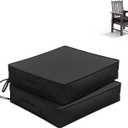 Outdoor Chair Cushions Patio Funiture Seat Cushion 18.5 L X 16 W X 4 H Waterproof & Fade Resistant Sofa Couch Chair Pads with Handle & Adjustable Straps Set of 2