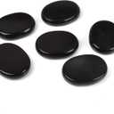 6Pcs Hot Massage Stones Set Natural Basalt Heated Warmer Stone for Spa Massage 2.36 x 3.14in (6x8cm) 2 (Black)