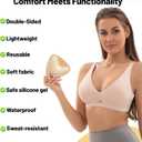 Double Sided Sticky Bra Push Up,Bra Inserts,Adhesive Silicone Bra Pads Inserts.Medium For Cup A/B. Lage For Cup C/D.