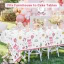 3 x 3Pcs Silly Goose Birthday Tablecloths Decorations Girl, Pink Bow One Silly Goose First Birthday Large Size Rectangle Plastic Goose Table Cloths 54 x 108 Inch