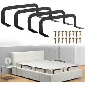 4PCS Mattress Retainer Bar for Adjustable Bed - Metal Mattress Stabilizers for Wooden Bed Frame