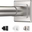Haryaers Brushed Nickel Tension Curtain Rod Adjustable Shower Curtain Rods 3076 In Spring No Drilling or Screw Installation Shower Rod for Bathroom Shower Bar for Closet Kitchen with Brackets, 30-76"