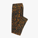 Lularoe Tall Curvy (TC fits Sizes 12-18) Leopard Animal Print Black Brown Buttery Soft Adult Leggings, Pack Of 2