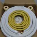 TAUROX 16FT Mini Split Line Set 1/4" & 3/8" O.D Copper Pipes Tubing and 3/8" White Thickened PE Insulation Coil, for Mini Split Air Conditioning or Heating Pump Equipment and HVAC with Flared Nuts.