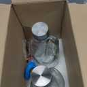 2 Pack 36oz Clear Glass Pitchers with Lids and Handles,Coffee Carafe Beverage Serveware,Water Jug for Making Tea and Juice