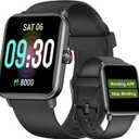 Pedometer Watch Senior Friendly No App/Phone Required, Waterproof Fitness Tracker Watch with Step Counter Calories/Sleep Tracker for Walking Running for Men Women (Black)