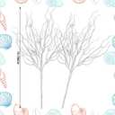 Vercraft 8 Pcs White Coastal Christmas Decorations Artificial 15.7inch Artificial Flowers Glitter Coastal Ornaments for Christmas Tree Ocean Beach Coral Nautical Treebranch Stem Pick Filler for Vase