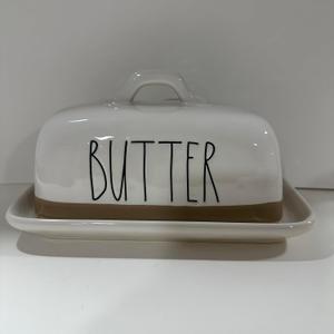 Rae Dunn Butter Dish (One Size, Butter (Tan Border))
