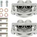 Brake Caliper Assembly Calipers Set Fit for Cadillac Escalade 2002-2006, for Chevrolet 1999-2009, for GMC 1999-2008, for Yukon Tahoe Savana Safari Express Silverado Sierra, Replace 18-B4728 18-B4729