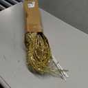 Soulchen 6 Pcs Christmas Gold Artificial Glitter Picks Spray 35" Christmas Tree Ornaments Snow Weeping Tree Berry Stems Spray Long Glitter Branch Sticks for Winter Holiday Wedding Ornament Supply