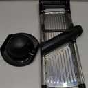 Gramercy Adjustable Mandoline Food Slicer, Mandoline Slicer for Kitchen, Mandolin, Potato, Tomato, Carrot, Vegetable, Fruit and Onion Cutter - Stainless Steel - INCLUDING 1 Pair Cut-Resistant Gloves (PRO Black, Black PRO)