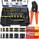 1008PCS 63 Sets Waterproof Automotive Electrical Connectors Waterproof Wire Connectors Automotive Replacement Ignition Plug Connectors 1/2/3/4/5/6 Pin with Ratcheting Crimper Pliers