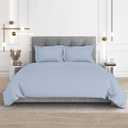 CharlottelyHues 1 Piece Duvet Cover - 1000 Thread Count 100% Egyptian Cotton Breathable Soft Duvet Cover Set With Zipper & Corner Ties Quilt Cover Sateen Weave Durable Duvet - King/Cal King (Sky Blue)