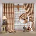 KAMANINA Decorative Curtain Drapery Holdbacks for Wall, Bronze Curtain Tiebacks Holders with Screws Wall Mounted for Drapes Window Home Decoration, Twisted Cage Finials, 1 Pair/2 Pack, Small