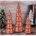 Roowest 3 Pack De Barro Mexicanos Christmas Tree Tabletop Resin Desk Centerpieces Table Tree Decor Festive Ornament for Accents Christmas Mantel Shelf Home Mexican Holiday Party Decorations