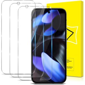 3 PACK Screen Protector for Google Pixel 9 /Google Pixel 9 Pro Flexible TPU Film [Support Fingerprint Touch] [HD Full Coverage] [Easy Installation] [Scratch Resistant]