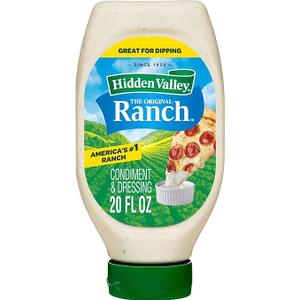 Hidden Valley Original Ranch Organic Salad Dressing & Topping, Gluten Free - 16 Ounce Bottle 36 Pack (EXP 22 MAY 2026)