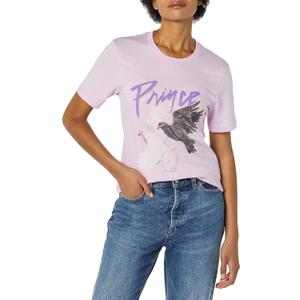 Prince Womens Official Vintage Four DovesT-Shirt (X-Large, Purple)