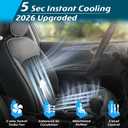 Paffenery 2026 Upgraded Cooling Car Seat Cover Front Seat, 12V-24V Ventilated Cooling Car Seat Cushion, Cooled Seat Cover for Car SUV Truck Universal Fit, Classic Black
