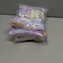 4 x Hiroyuki Iridescent Makeup Bag, 14 inches Cosmetic Bag, Large Capacity Travel Pouch (Skin, purple)