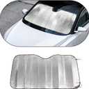 Pack-1 Universal Front Windshield Sun Protector, Shade, Heat Shield (Silver #51.1" x 23.6")