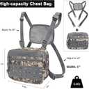 SMONT Tactical Molle Admin Pouch Detachable Magazine Pouches Plate Carrier Accessory Chest Bag for Men (Camouflage)
