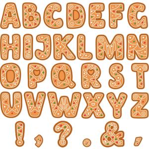 150 PCS Large 6" Bulletin Board Letters Set, Gingerbread Classroom Alphabet Cutout Letter for Christmas Bulletin Board Display Home School, A Great Helper to Inspire Students' Learning Interest