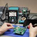 YIHUA 995D+ EVO Soldering Hot Air Station Kit 2-IN-1 110W Soldering Iron with LCD Display, Power Meter, Preset Channels, Sleep Mode, C-F Conversion, Automatic Shutdown Functions