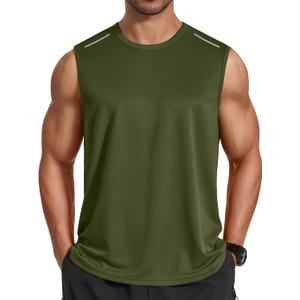 COOFANDY Men's Sleeveless Shirt Quick Dry Workout Tank Top Gym Muscle T Shirts Sport Athletic Tanks Moisture Wicking, Medium