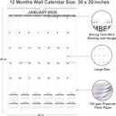 2026 Wall Calendar - Large Calendar 2026 from January 2026 - December 2026, 12 Months Calendar/Planner with Thick Paper, 20" x 30", Vertical, Black