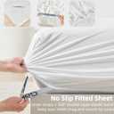 GOKOTTA King Size Bed Sheets 4 Pieces, 100% FSC Certified Rayon Derived from Bamboo, Cooling Sheets for Hot Sleepers-Luxury & Silky Soft Sheets, Deep Pocket 16" Fitted Sheet with Elastic Corner Straps