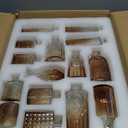 Glass Bud Vase Set of 30, Small Flower Vases, Glass Vases for Centerpieces, Vintage Home Table Decorations Bud Vases (30 Pcs, Amber)